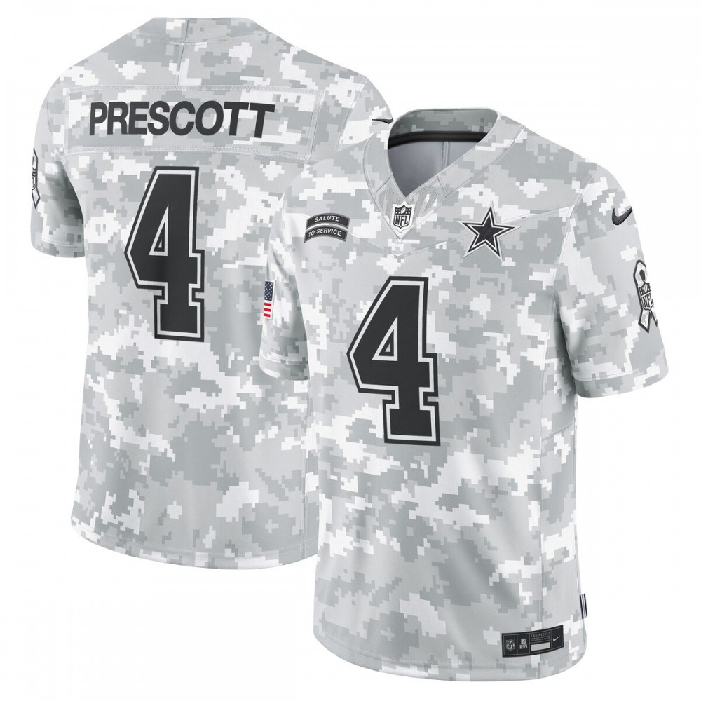 Dak Prescott Dallas Cowboys Nike 2024 Salute to Service Limited Jersey - Arctic Camo-Profan Arena
